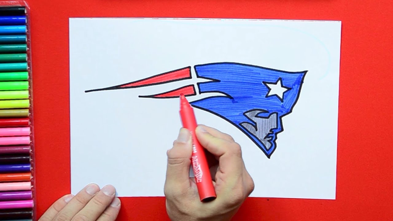 How to draw new england patriots logo nfl tea