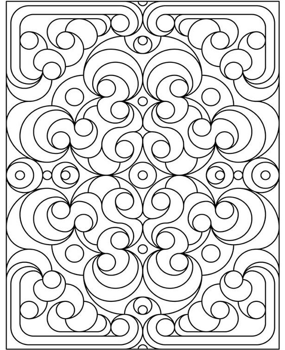 Free easy to print pattern coloring pages