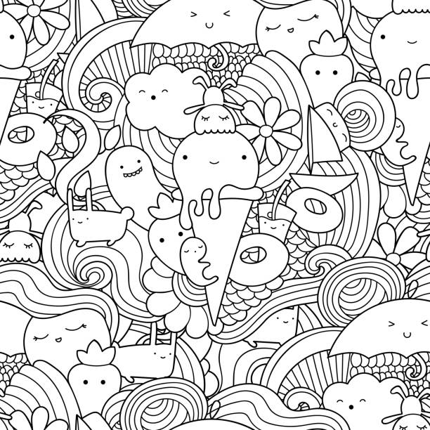 Pattern coloring book stock photos pictures royalty