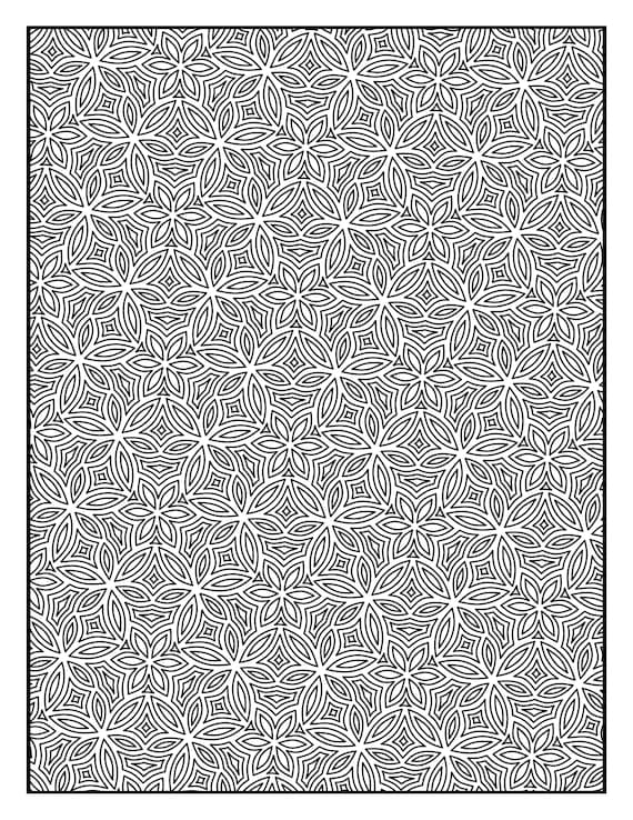 Coloring page geometric repeating pattern