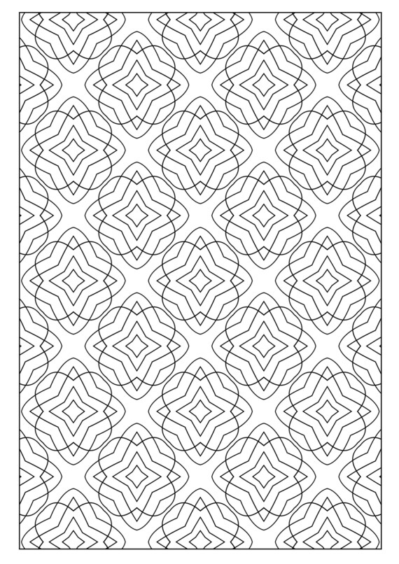 Set of printable coloring pages with geometric designs kids and adults coloring pages patterns relaxing activity stress relief vol
