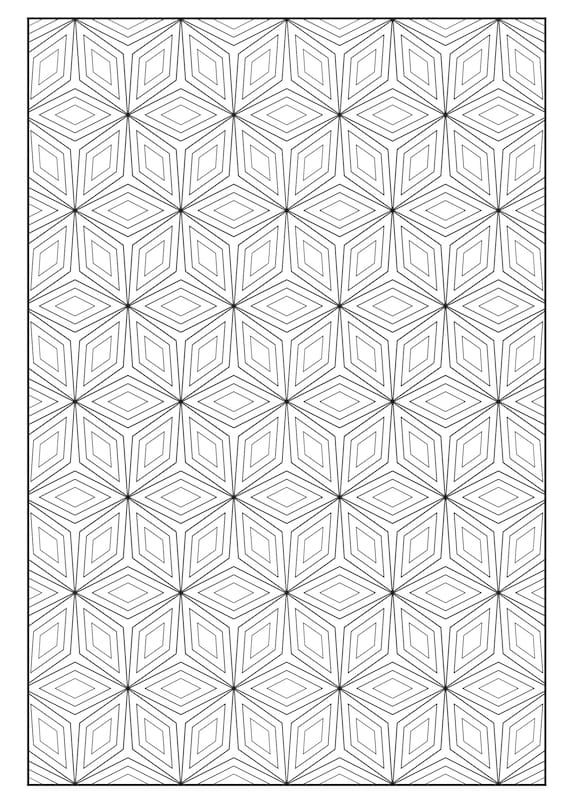 Set of printable coloring pages with geometric designs kids and adults coloring pages patterns relaxing activity stress relief vol