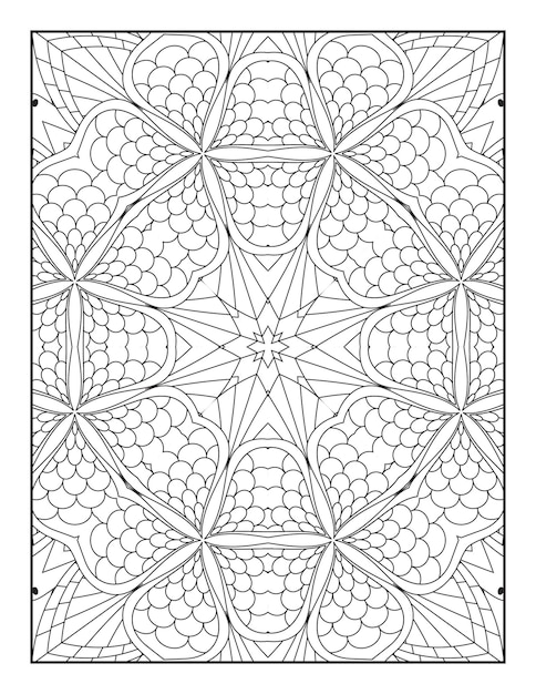 Premium vector mandala pattern coloring page coloring page for adults mandala coloring book for adults