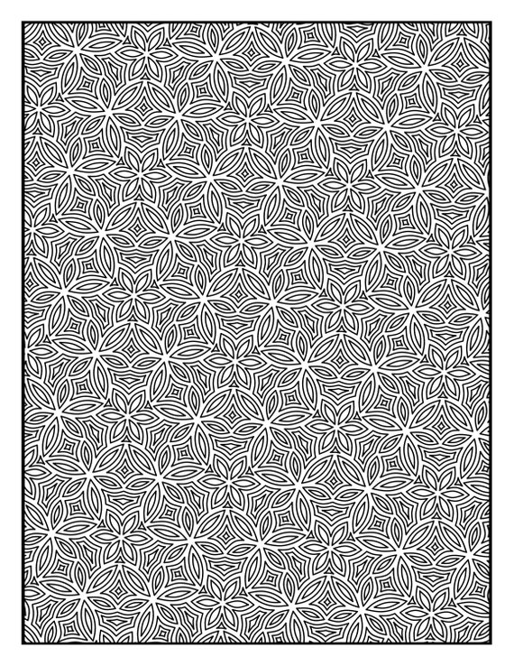 Coloring page geometric repeating pattern