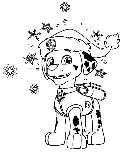 Marshall paw patrol coloring pages