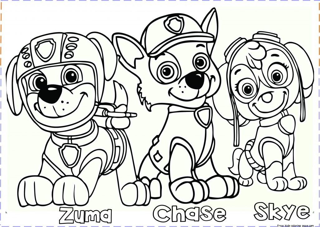 Paw patrol coloring pages