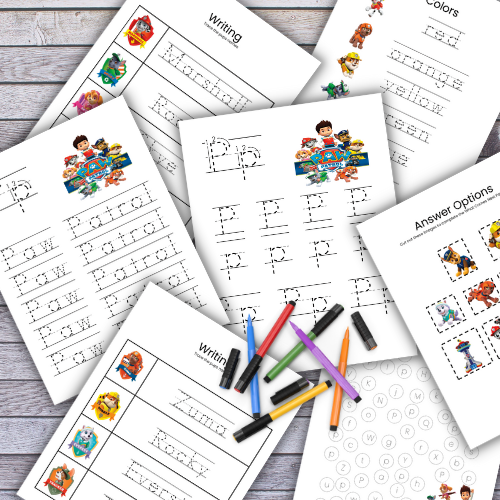 Paw patrol printable activity pack for kids