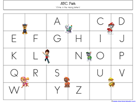 Free paw patrol kindergarten printables