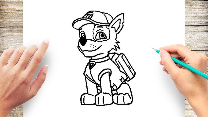 How to draw paw patrol skye coloring pages for kids learn to draw