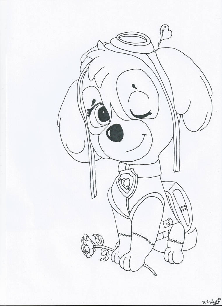Paw patrol skye in love by pawpatrolfan on