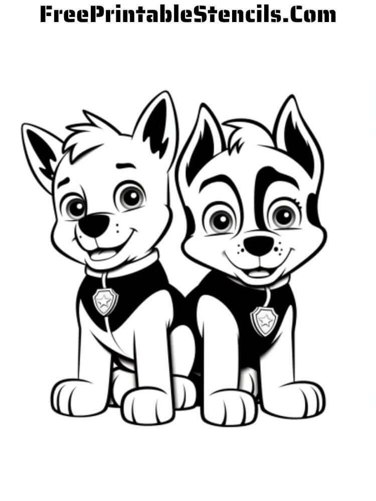 Free printable paw patrol stencils