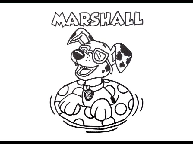 How to color arshal fro paw patrol fun for kids