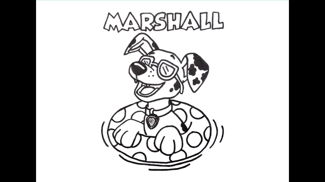 How to color arshal fro paw patrol fun for kids