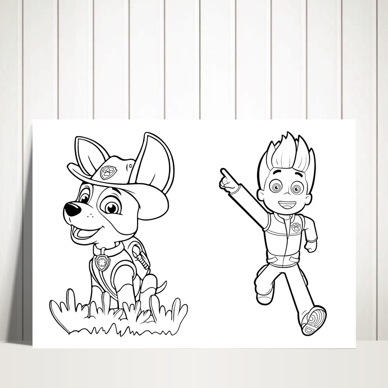 Personalised by us emailed paw patrol colouring book design