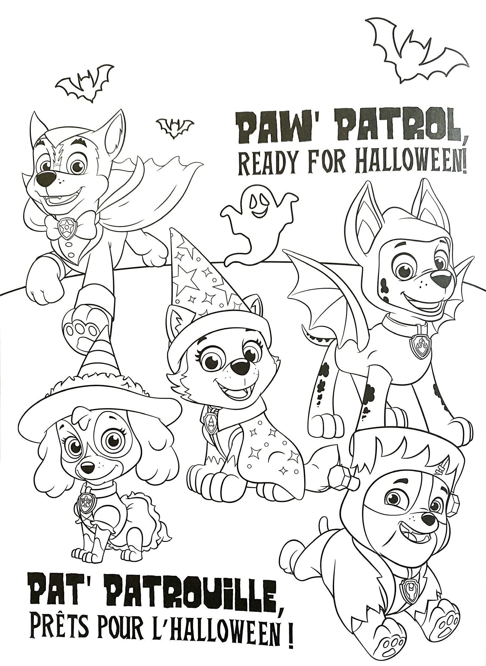 Paw patrol halloween coloring book with stickers and activities crayola crayons includes bonus cut