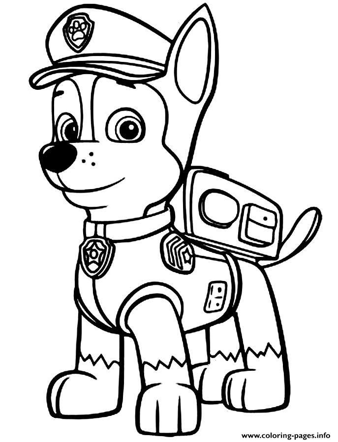 Print paw patrol chase police man coloring pages disegni da colorare disegno di pleanno disegni da colorare per bambini