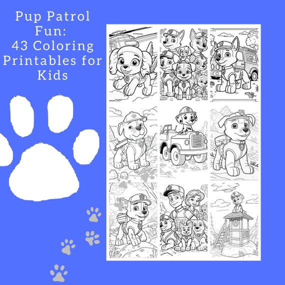 Pup patrol fun coloring printables for kids