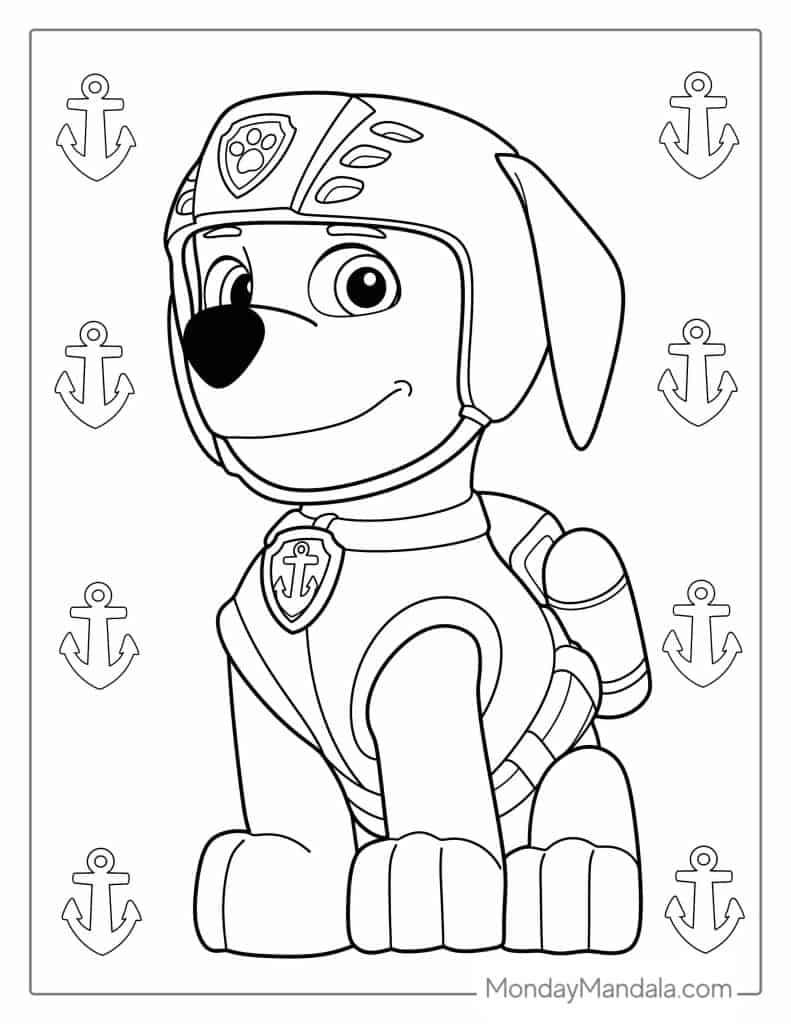 Paw patrol coloring pages free pdf printables