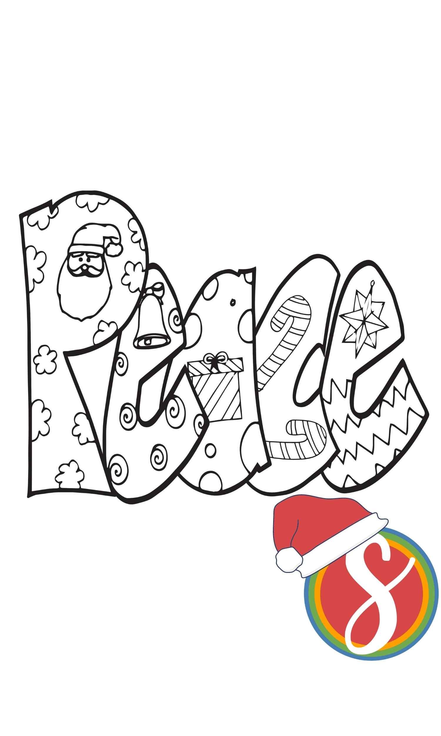 Christmas peace printables â stevie doodles