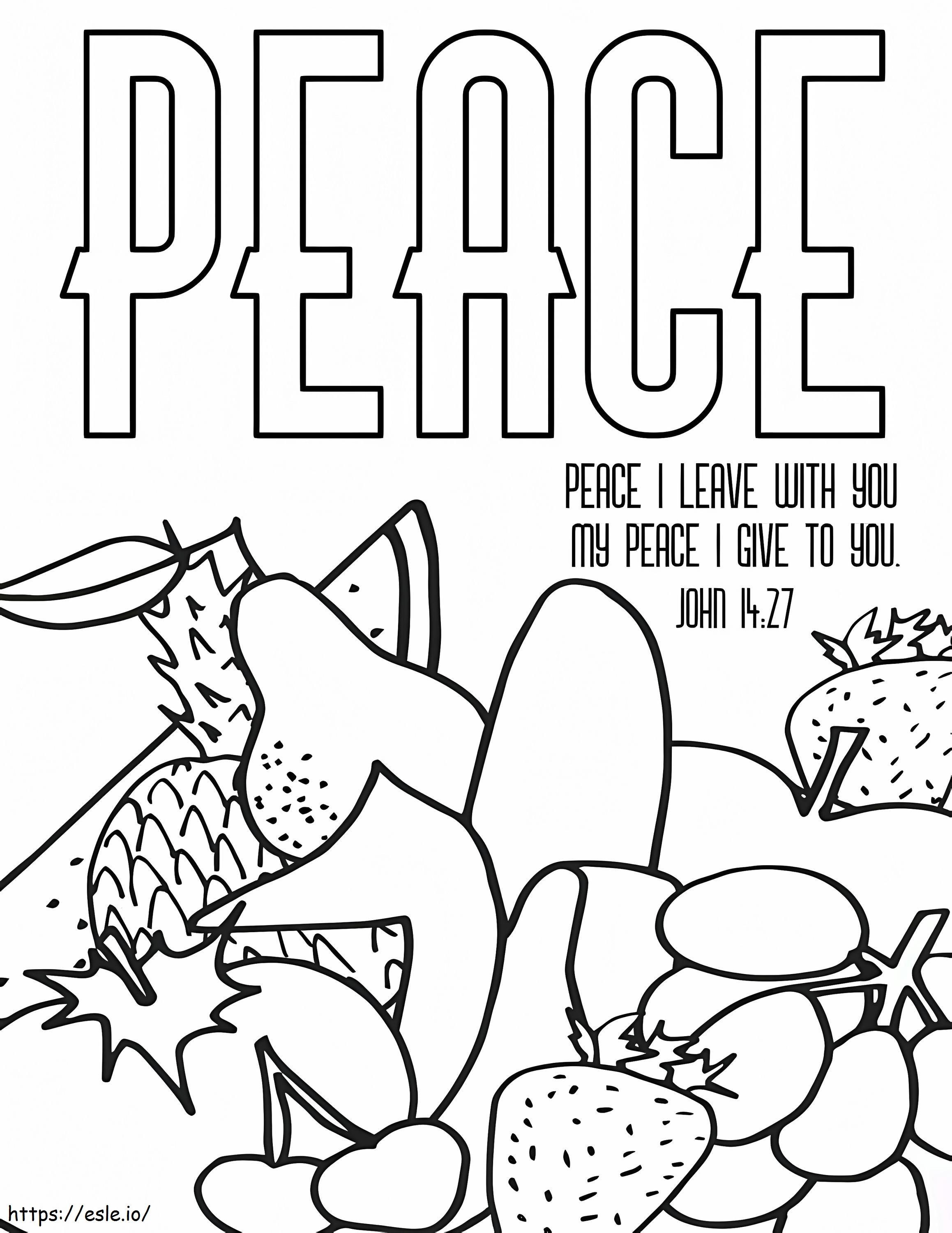 Peace printable coloring page