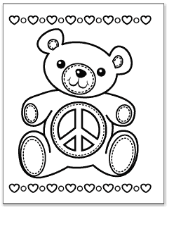Peace sign coloring pages