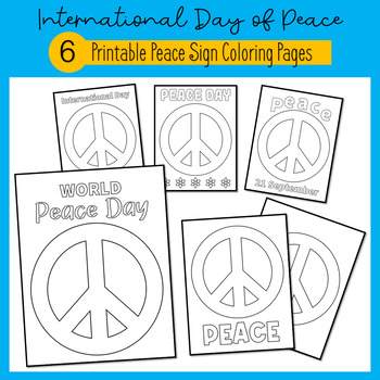 Peace sign coloring page collaborative art project peace sign tpt