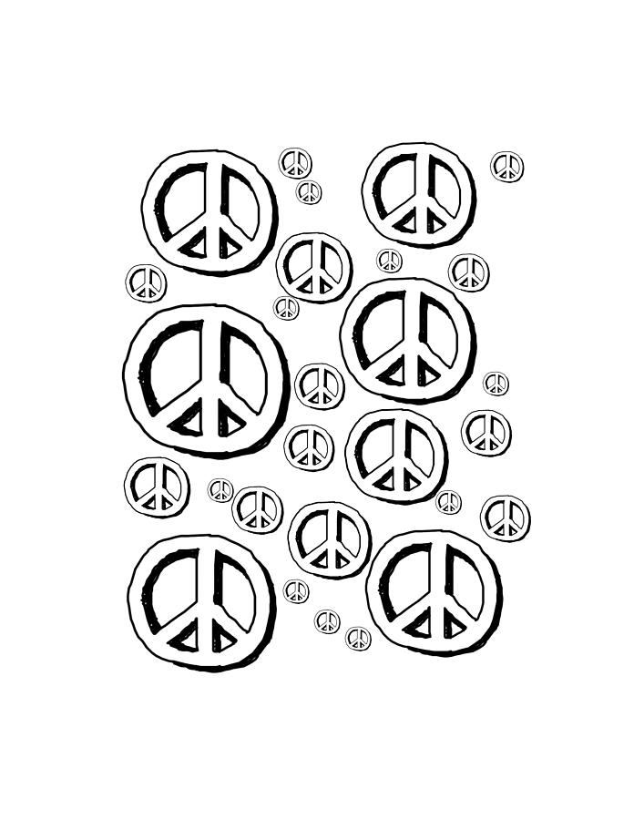 Peace signs digital art by diane palmer