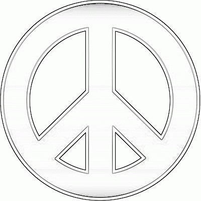 Coloring pages peace sign
