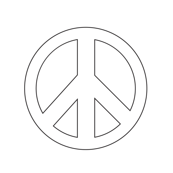 Free peace sign icon vector illustration