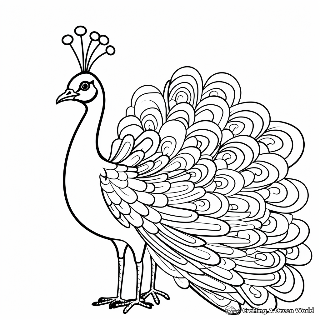 Peacock coloring pages