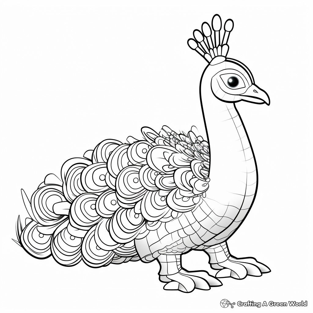 Peacock coloring pages