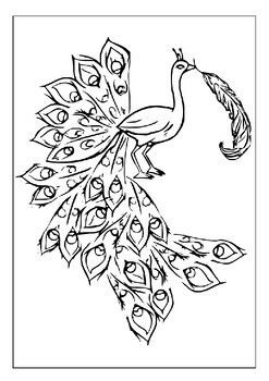 Find peace and mindfulness with our printable peacock coloring sheets pages