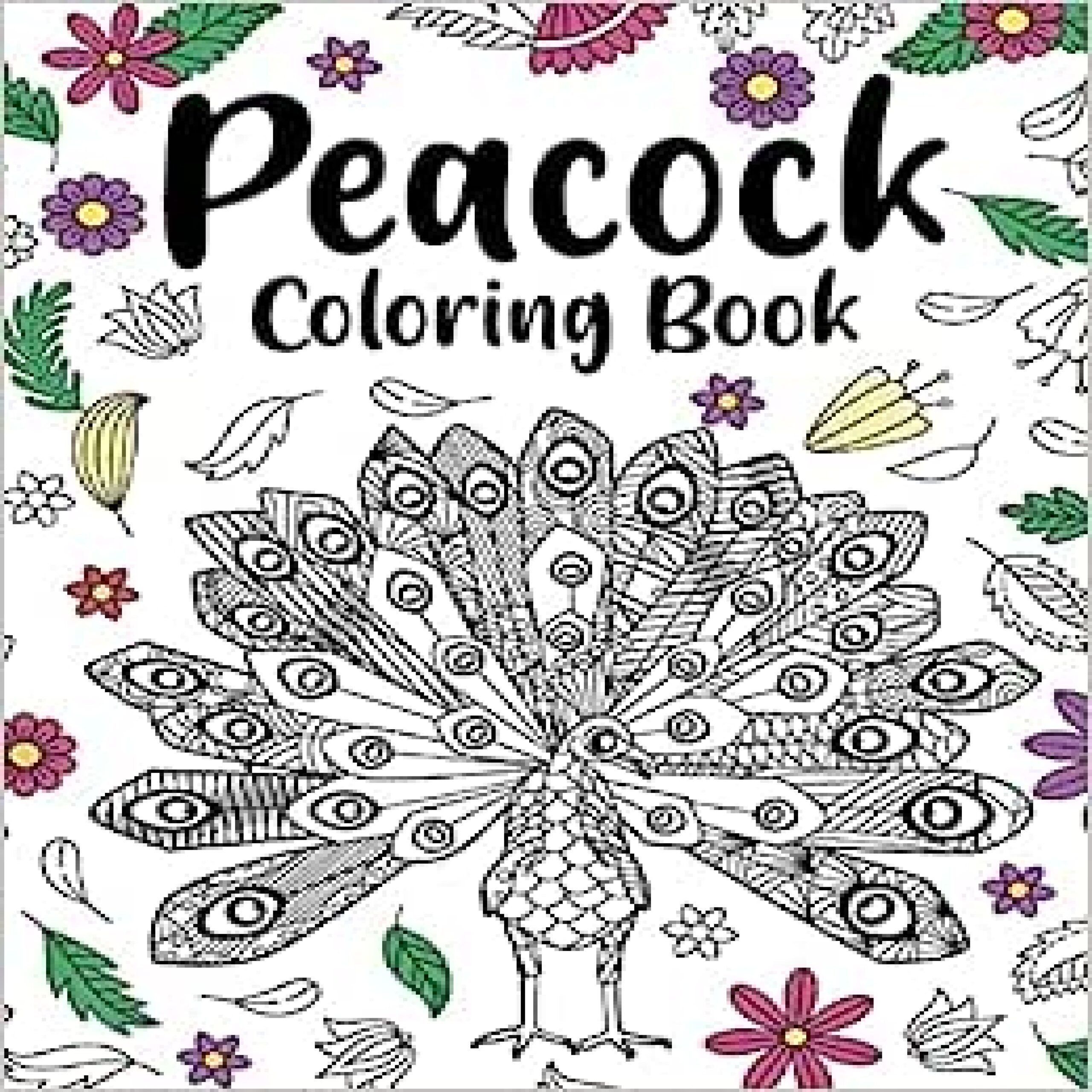 Peacock coloring book easy and fun peacock coloring pages for kids made by teachers