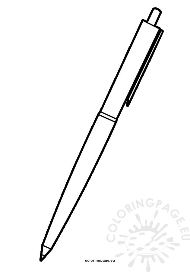 Ball pen printable coloring page