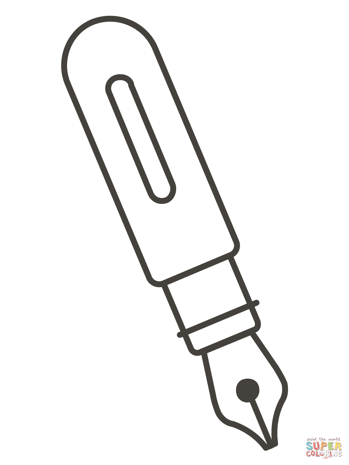 Fountain pen coloring page free printable coloring pages