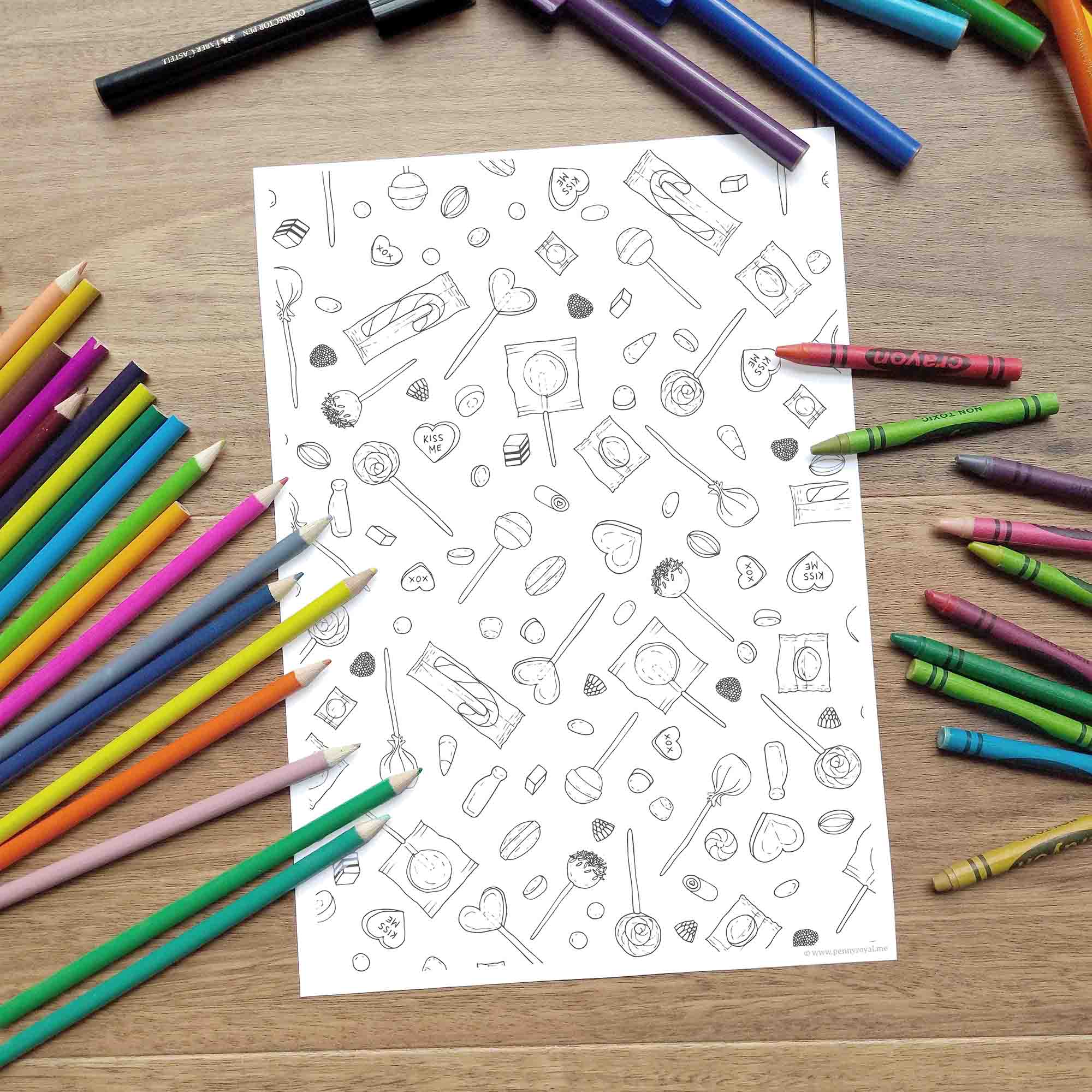 Lolly scramble coloring page â digital download