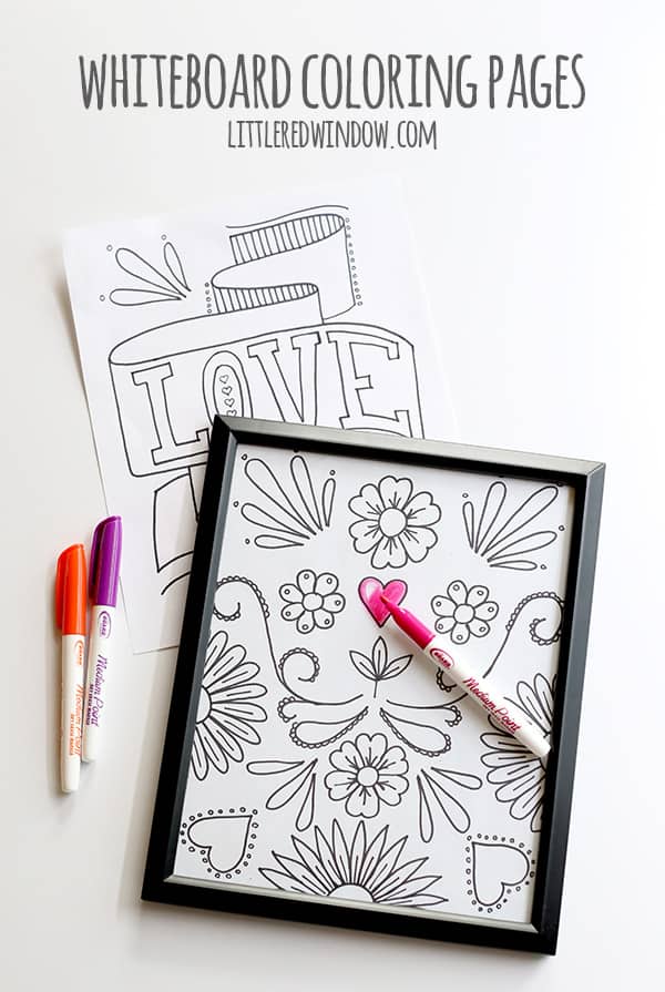 Whiteboard coloring pages