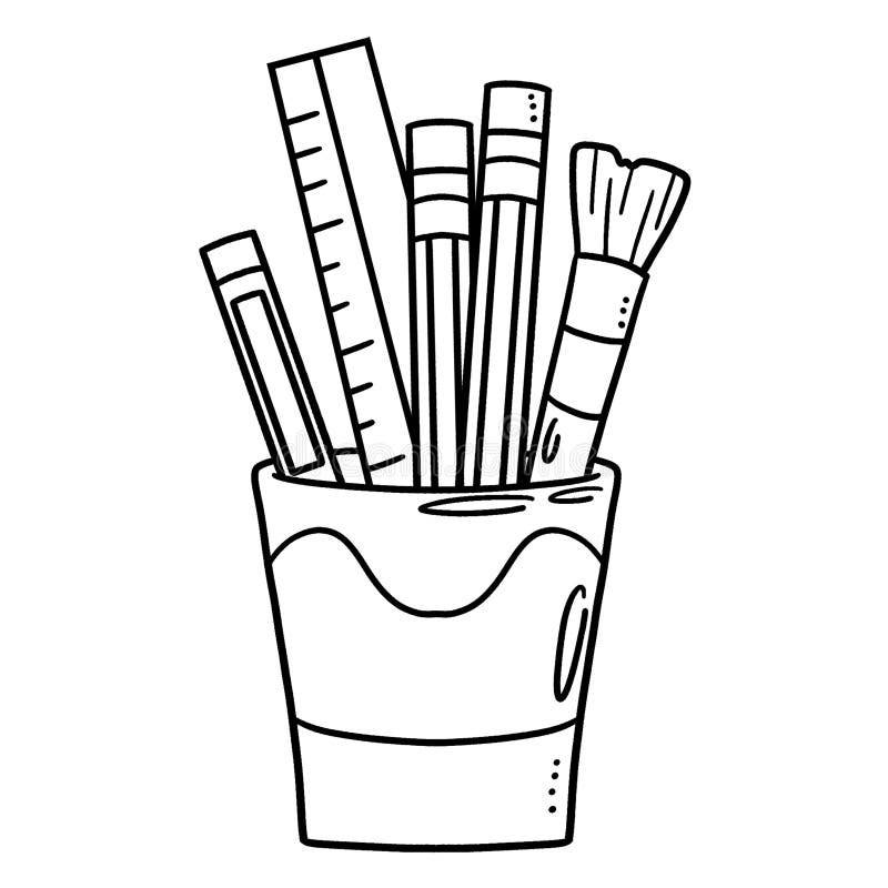 Pencil case coloring stock illustrations â pencil case coloring stock illustrations vectors clipart