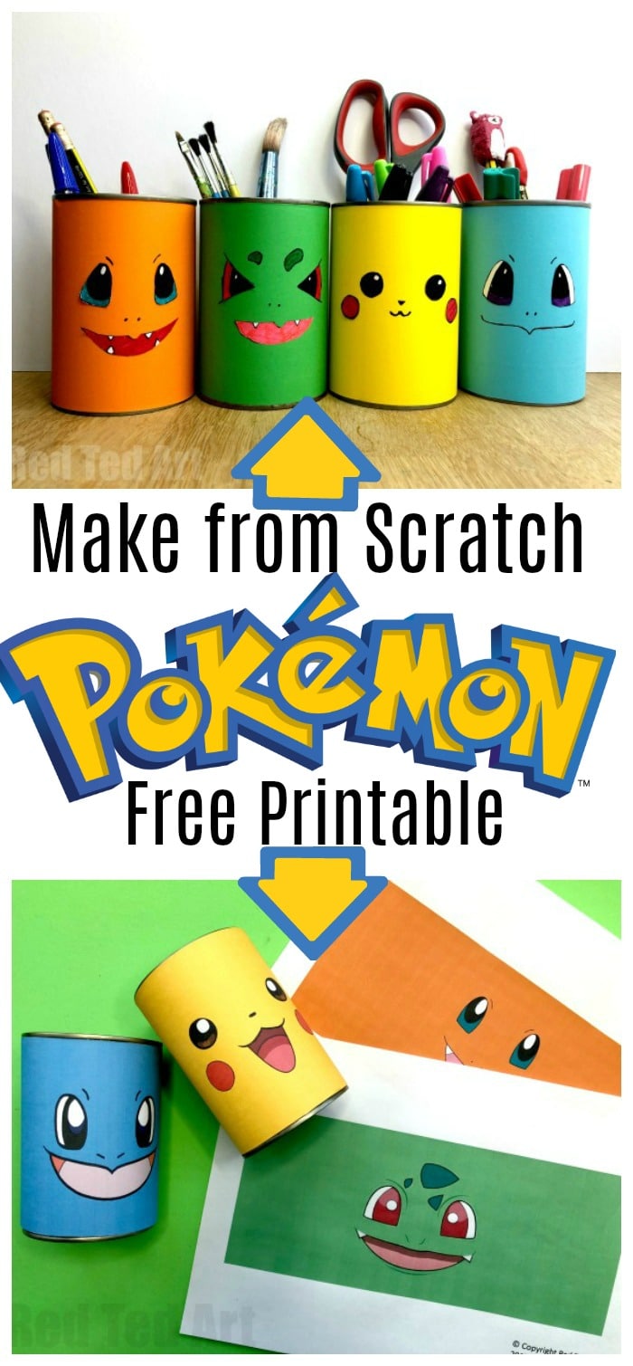 Diy pokemon pencil holder
