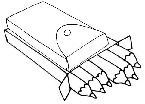 Crayons and pen box case coloring pages coloring pages colored pencil worksheet cute pencil case