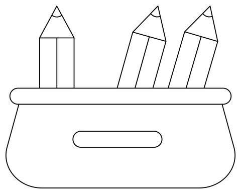 Pencil case coloring page free printable coloring pages