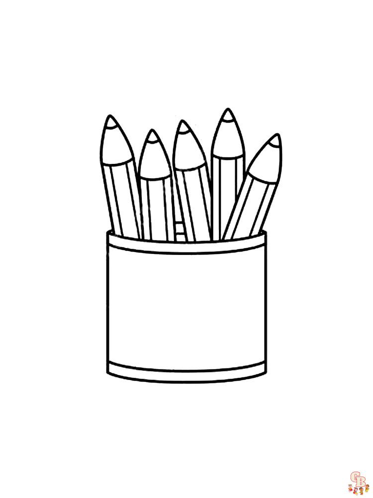 Pencil coloring pages free printable and easy coloring pages