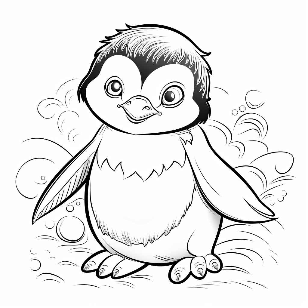 Printable penguin coloring pages