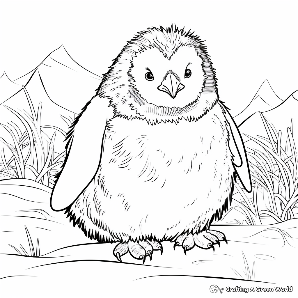 Penguin for adults coloring pages