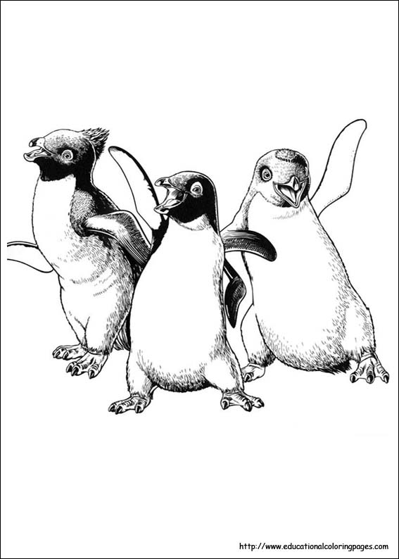 Happy feet coloring pages