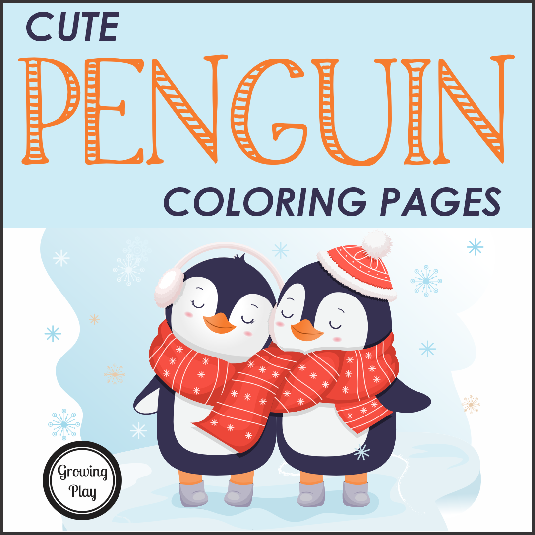 Cute penguin coloring pages