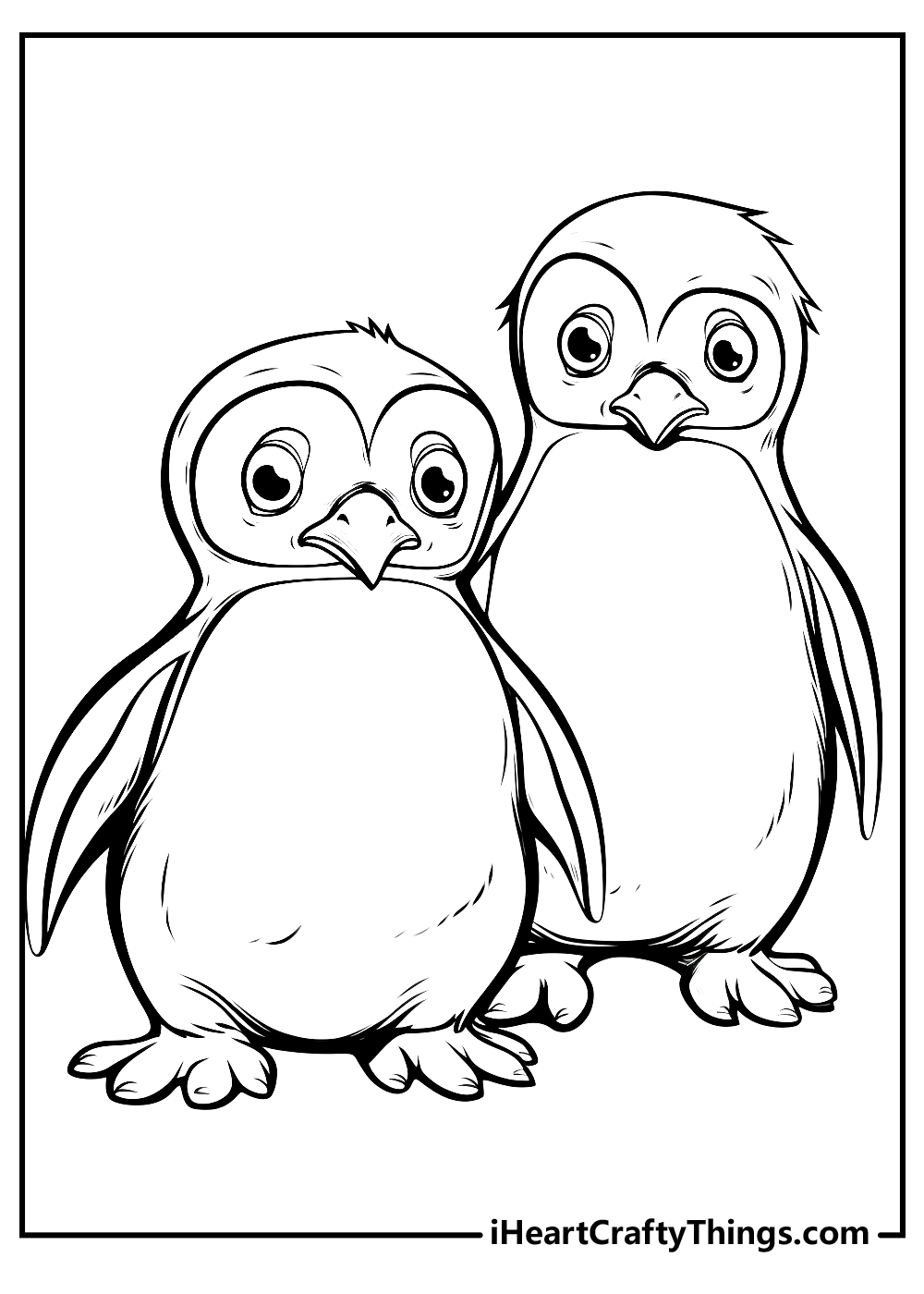 Penguin coloring pages free printables