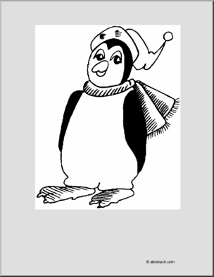 Coloring page penguin