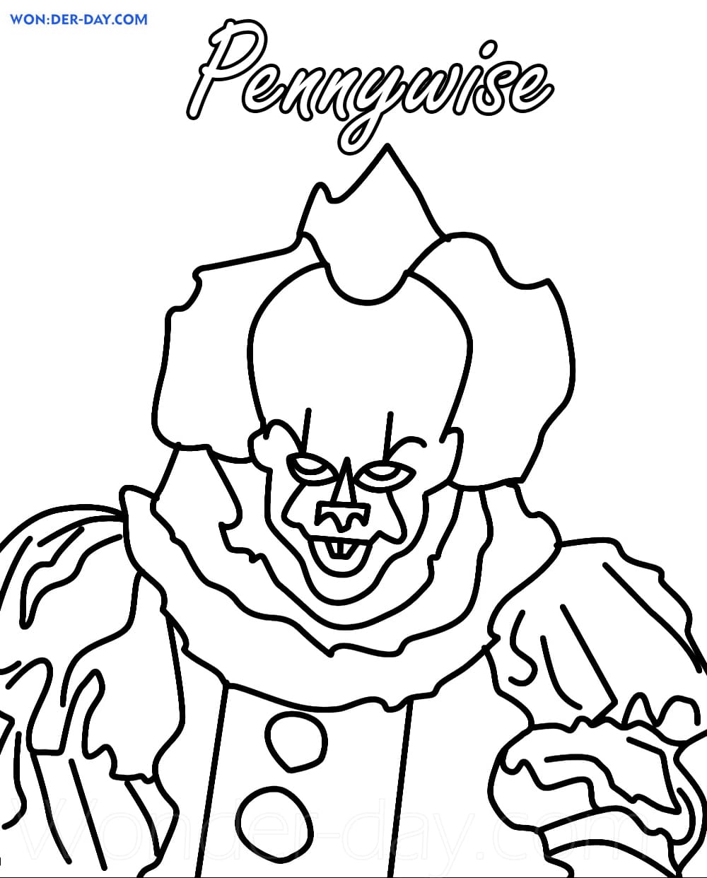 Pennywise coloring pages printable coloring pages