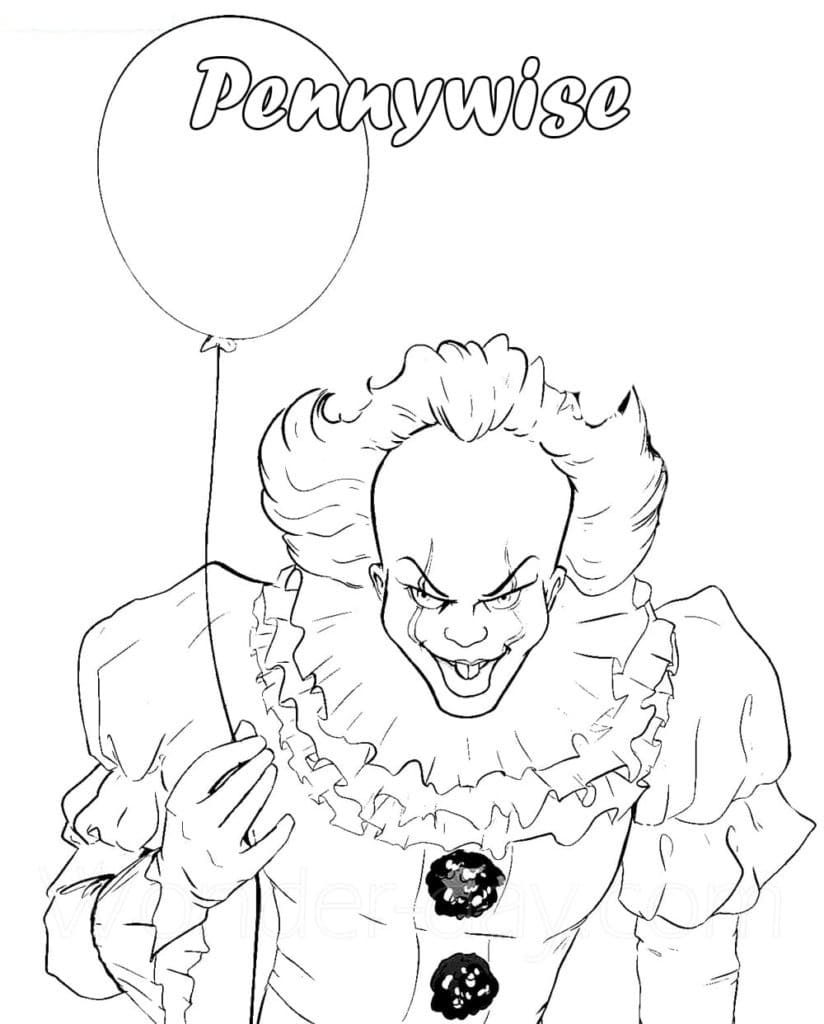 Pennywise coloring pages